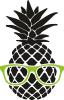 Pineapple with glasses