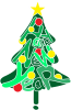 Happy new year on the tree