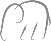 Minimalistic elephant