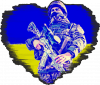 Український солдат ЗСУ у серці