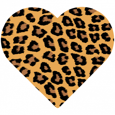 Принт Тільник з довгим рукавом Heart with leopard hair, Фото № 2 - FatLine