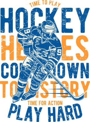 Принт Чоловіча худі Time To Play Hockey, Фото № 2 - FATLINE