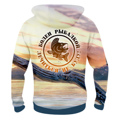 Мужская 3D худи Болен рыбалкой 2