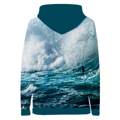 Женская 3D худи Wave of the ocean 2