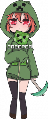 Шеврон круглый Minecraft anime 2