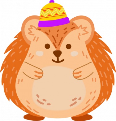 Принт Дитячий бодік Little hedgehog in a hat, Фото № 2 - FATLINE