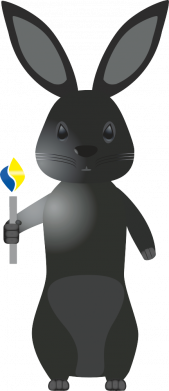 Мужская футболка Stedman Украинский черный водяной кролик 2023 2