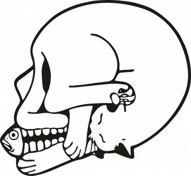 Кіт з риб'ячою кісткою. Череп