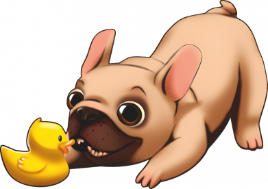 Термобутылка Viano Французский бульдог с уточкой 2