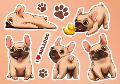 Стікерпак Бульдог стікерпак 2