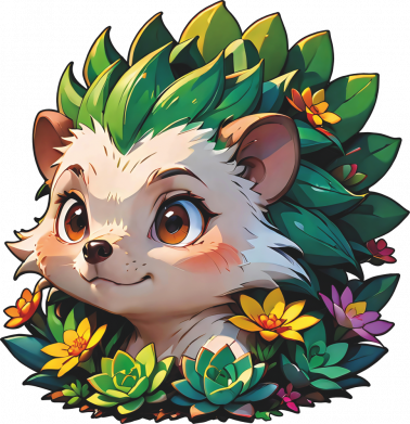 Бутылка металлическая Jumbo Зеленый ёжик в суккулентах 2