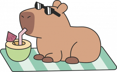 Килимок туристичний Капібара чілить 2