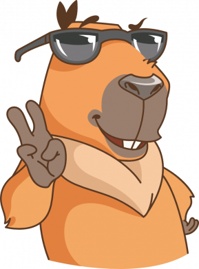 Женская футболка Капибара в очках 2