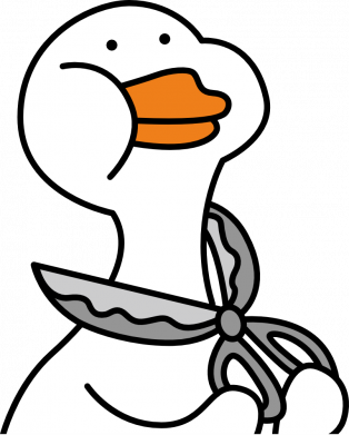 Флаг Гусь с ножницами 2