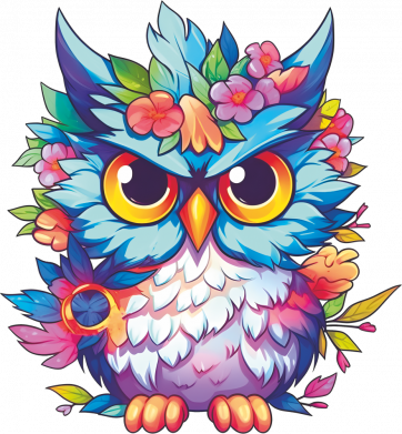 Женская футболка сова цветочная 2