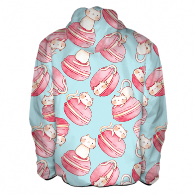 3D ветровка Котики в макарунах 2