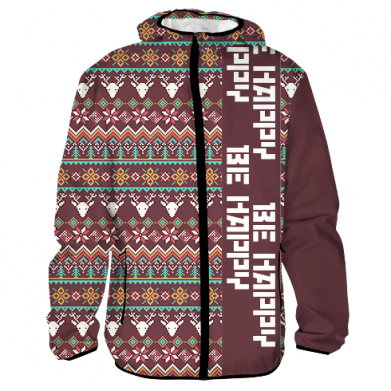 Принт 3D ветровка Be Happy - Deers Pattern, Фото № 2 - FATLINE