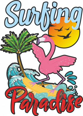 Мужская футболка Stedman Surfing Paradise Flamingo 2