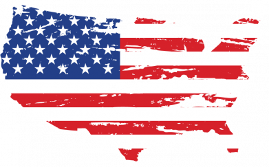 Шеврон круглый America Flag Shape 2