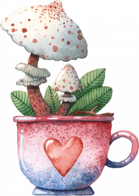 Маска для лица Гриб в горшке 2