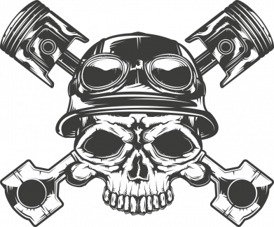 Кружка 320ml Biker Skull 2