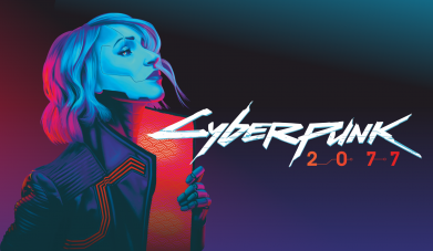 Прапор Cyberpunk Girl Portrait 2