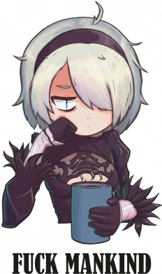 Кружка 320ml Nier. Fuck Mankind 2