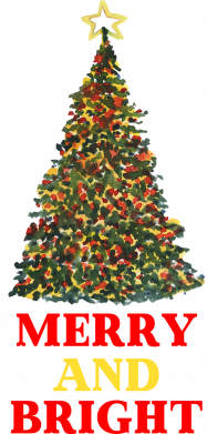 Принт Кепка тай-дай Рождественская ёлка с надписью "Merry and Bright", Фото № 2 - FATLINE