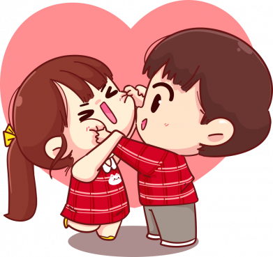 Кружка двоколірна 320ml Парочка. Які щічки 2