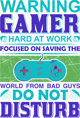 Принт Кружка 320ml Warning gamer, Фото № 2 - FATLINE