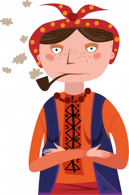 Майка-тельняшка Жінка що палить люльку 2