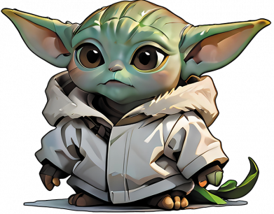 Худи оверсайз Йода в курточке 2