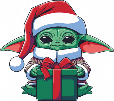 Принт Кружка-хамелеон Baby Yoda with present, Фото № 2 - FATLINE