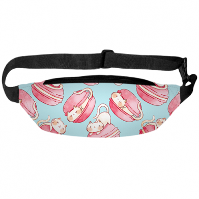 3D сумка-бананка Котики в макарунах 2