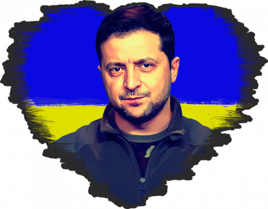 Принт Банка з трубочкою Володимир Зеленський, Фото № 2 - FATLINE