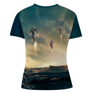 Женская 3D футболка Iron Man with friends 2