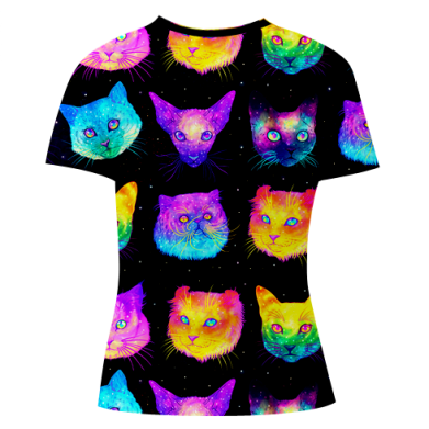 Жіноча 3D футболка Space Cats 2