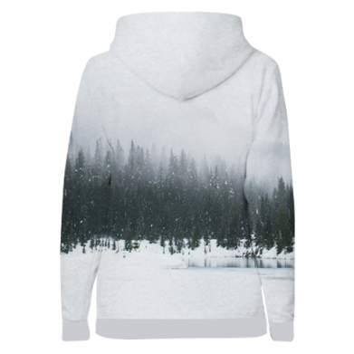 Женская 3D худи Winter forest 2