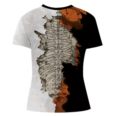 Женская 3D футболка Skeleton art 2