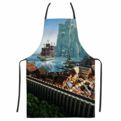 3D фартук Minecraft beautiful town - FATLINE 3D фартук Minecraft beautiful town