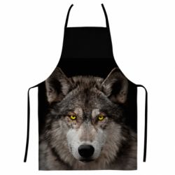 3D фартук Wolf with yellow eyes