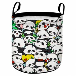 3D корзина для игрушек Funny pandas