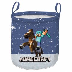 3D корзина для игрушек Зимний Майнкрафт