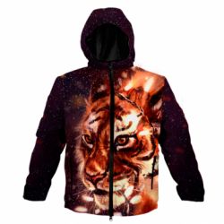 3D куртка унисекс Тигр и гирлянда