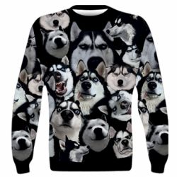 3D свитшот Husky Emotions - FATLINE 3D свитшот Husky Emotions