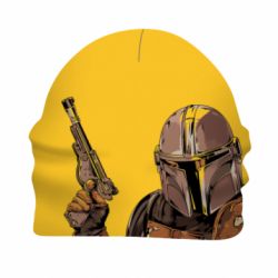 3D шапка The Mandalorian background yellow - FATLINE 3D шапка The Mandalorian background yellow