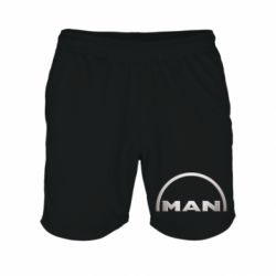 3D шорты мужские спортивные MAN on black - FATLINE 3D шорты мужские спортивные MAN on black