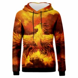 Жіноча 3D худі A fire bird