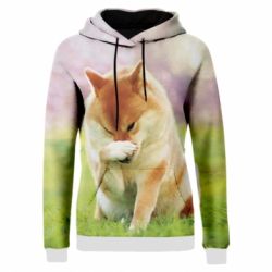 Женская 3D худи Akita Inu - FATLINE Женская 3D худи Akita Inu