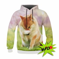 Детская 3D худи Akita Inu - FATLINE Детская 3D худи Akita Inu